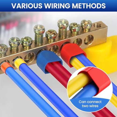 Image of Serplex 1200pcs Wire Ferrules Terminals Kit with 900 Single Terminal Connectors (up to 16mm) & 300 Double Wire Terminals, Dual Barrel Ferrules Connectors Insulated Ferrule Crimp Pins for AWG 22-5