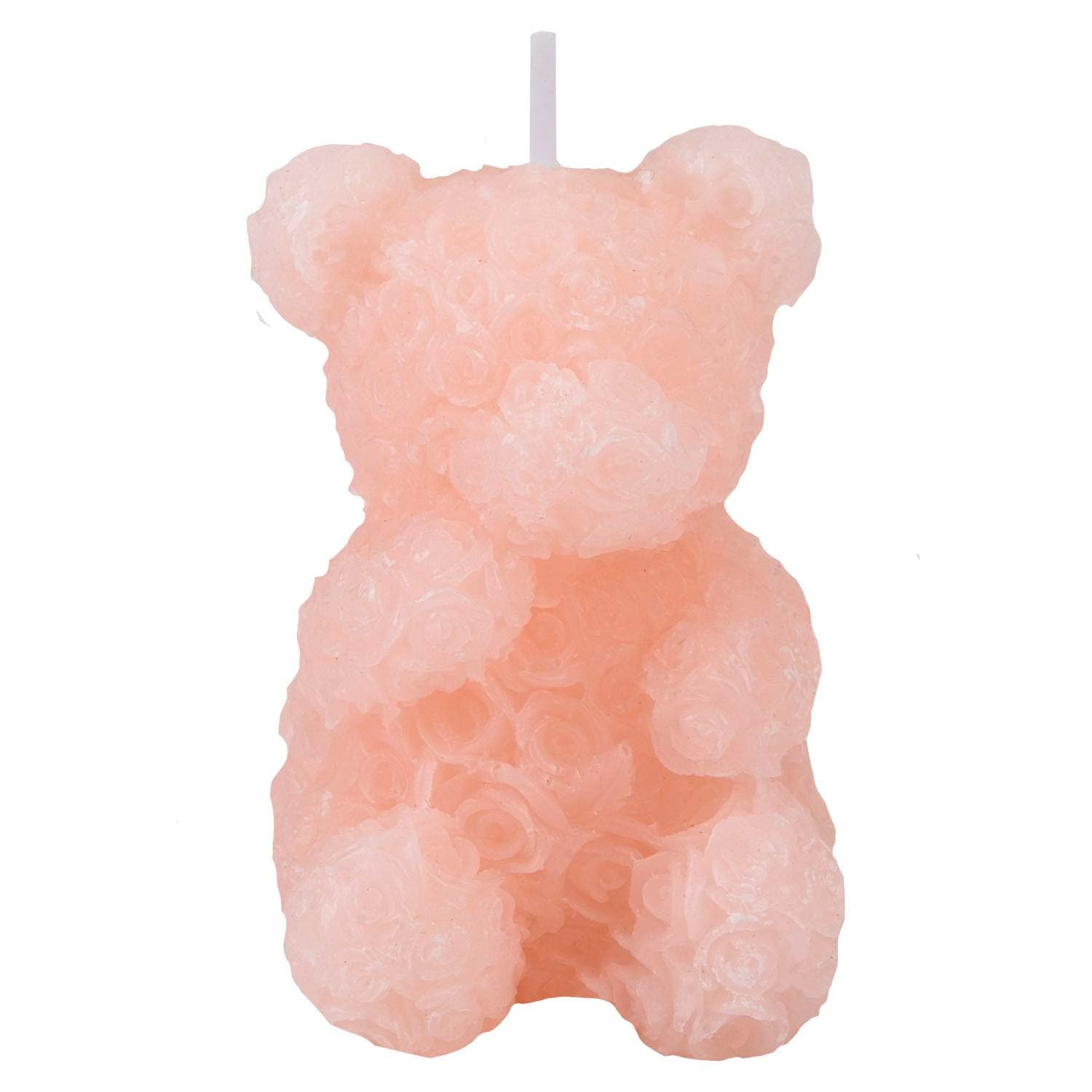 Vfm E-Store Pink 6.6Cm - Valentines Scented Rose Candle Bear Loved Ones - Romantic Gift For Birthdays, Valentine's Day Christmas - 6Cm Pink