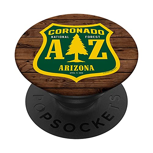 Coronado National Forest Arizona Shield Retro Style CLEAN PopSockets Swappable PopGrip, Black