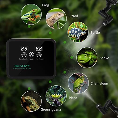 Reptile Fogger Smart Spray System, Reptile Humidifiers Automatic With Timer, Reptile Mister With 360°Adjustable Misting Nozzles For Terrariums Amphibian Lizard Snake Frog Plants #TOP7