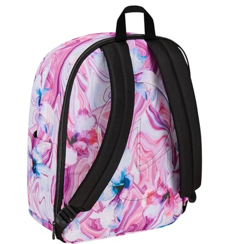Mochila escolar rosa y morado Invicta ideal para instituto con bolsillo para botella de agua 5