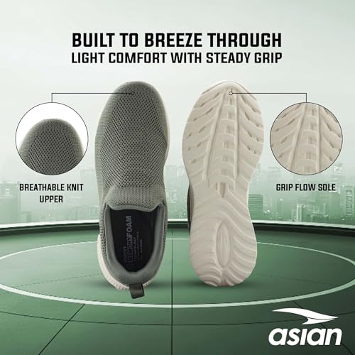 Image of ASIAN Wonderwalk-12 Walking Shoes for Men | Ultra Lightweight & Breathable Shoe| Full EVA Sole, Soft Memory Foam Insole, Easy Slip-On Comfort | Inspired by MS Dhoni Everyday Walking Style
