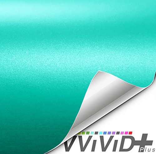 VViViD+ Premium Vinyl Wrap Film (2ft x 5ft, Matte Miami Teal)