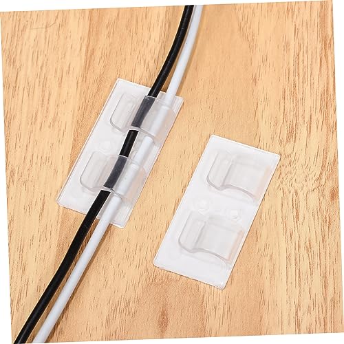 ULTECHNOVO 50 piezas Sujetacables Adhesivos Clips para Fijar Cables bajo Escritorio Organizadores para Oficina y Hogar miniatura 7