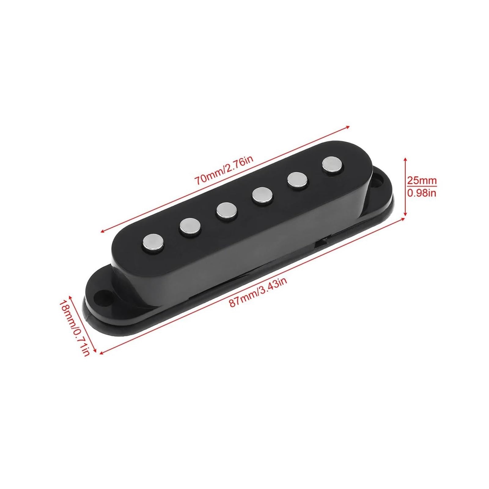 Pickup A Filo Singolo Nero Per Chitarra Acustica Elettrica A 6 Corde Accessori Per Strumenti