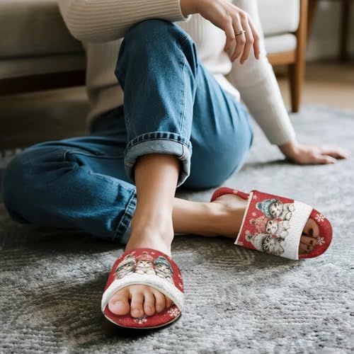 Wanyint Womens Fluffy Slippers Soft Warm Slippers Indoor House Slides Open Toe Bedroom Sandals Trendy Slip On House Shoes3