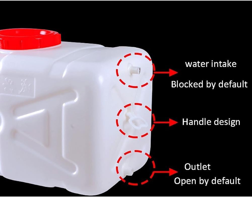 Water Tank with Faucet 15L/25L/30L/48/75L/150L/200L Large Capacity Water Tank Camping for Outdoor Camping Hiking, Plastic Water Storage Cube for Emergency Home