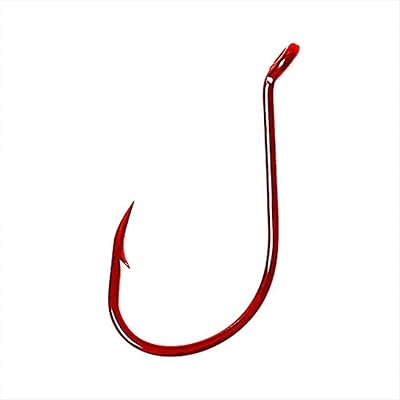 Lazer Octopus Long Shank Offset UP Eye, RED