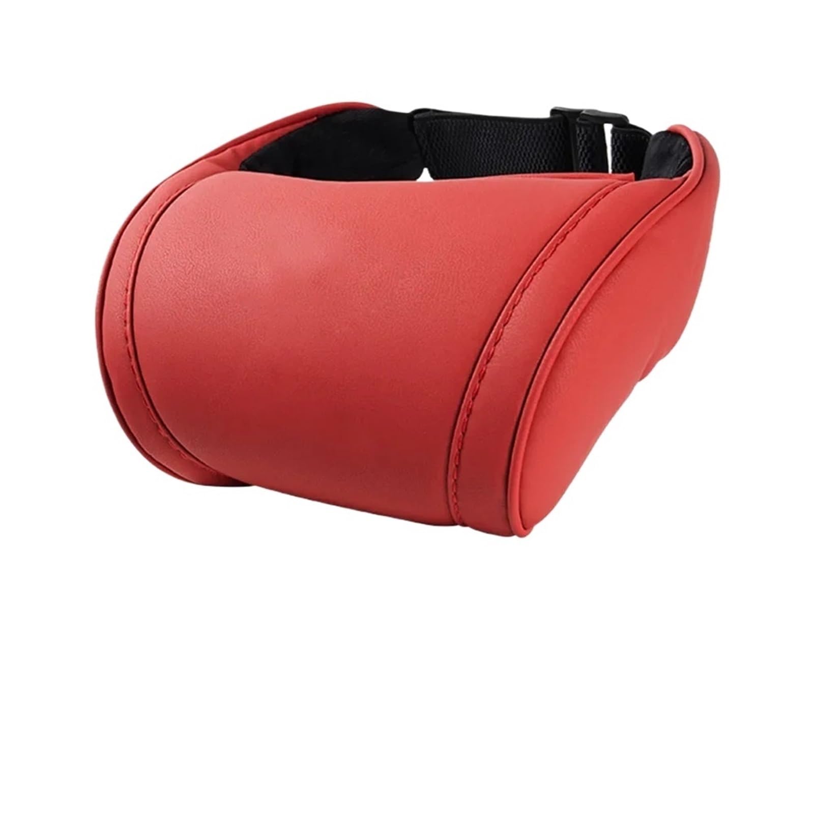 AUEEYHDO Car seat headrest Fit For Tesla Seat Headrest Travel Rest Neck Pillow PU Leather Neck Pillow Memory Foam Pillows(1 PC Red)