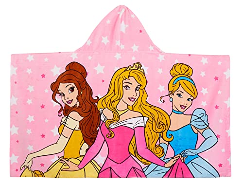 Disney Kids Princess Hooded Towel 100% Cotton Girls Poncho Large Childrens Bathtowel Beach Pool Warm Wrap Swimming Changing Cover Up - Image 3