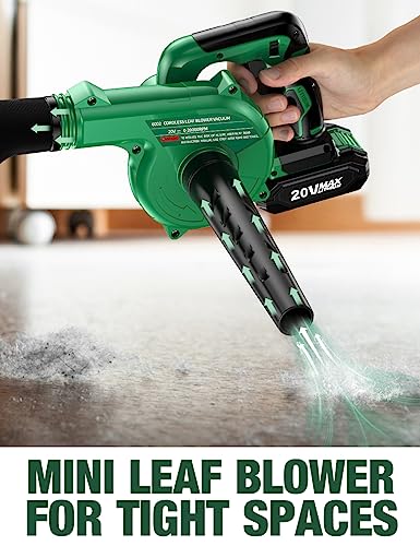 Image of K I M O. Leaf Blower Cordless with Battery and Charger Extension Tube, 200 CFM 170 MPH Lightweight Cordless Leaf Blower, Battery Operated Leaf Blowers for Lawn Care, Yard|Patio|House