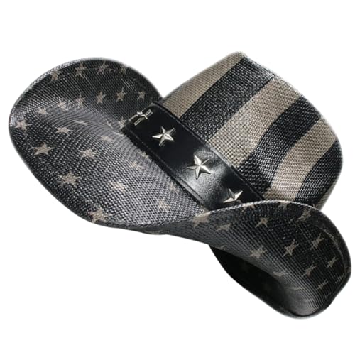 BESTYASH Classic for Men Women Durable Western Cowboy Style for Outdoor Activities Independence Day Celebrations Lightweight Easy to Match with Any Outfit Black