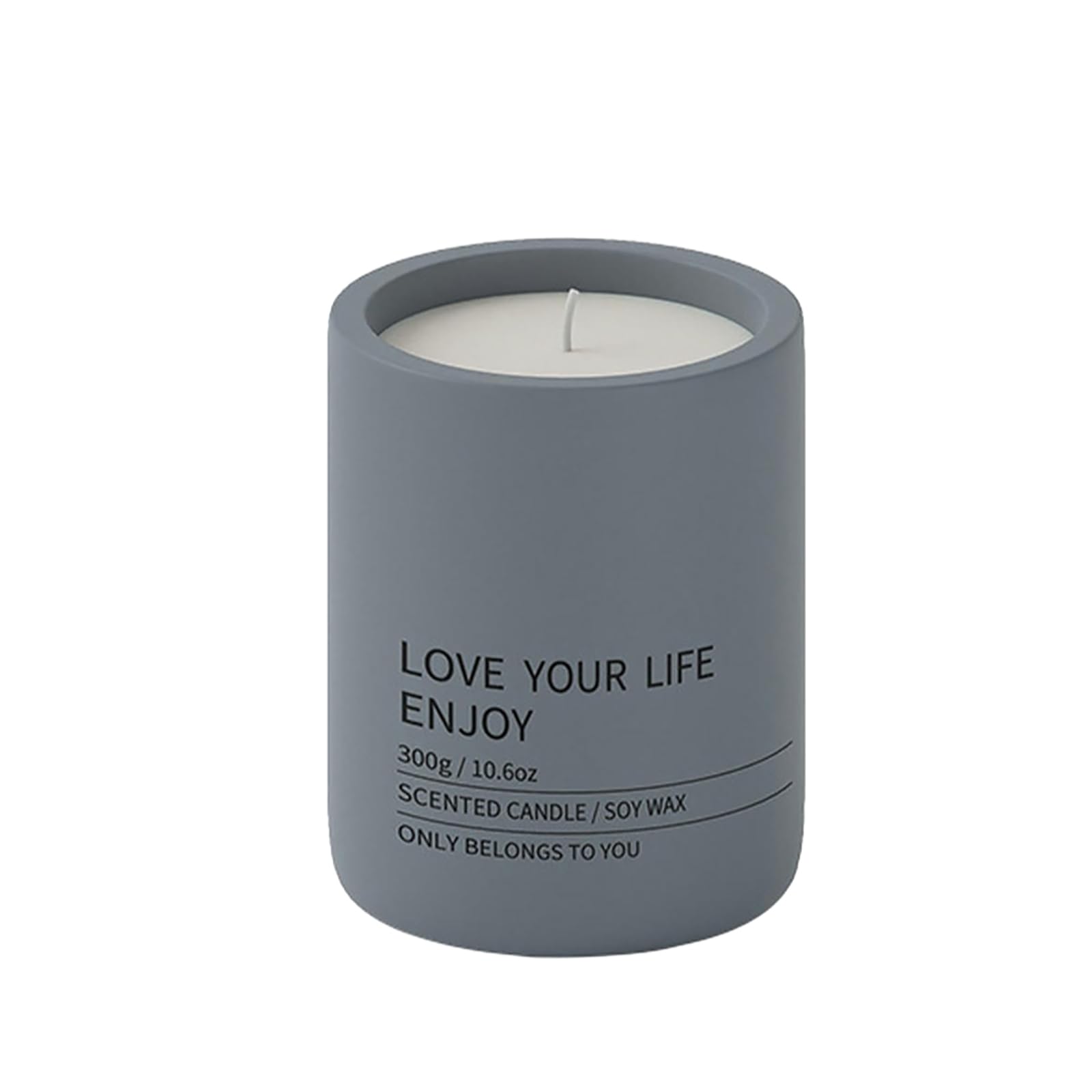 2PC Nordic Minimalist and Creative Ceramic Household Straight Tube High Style Aromatherapy Candle Cup Soybean Candle Holder-High end Dark Gray-Gulong Fragrance