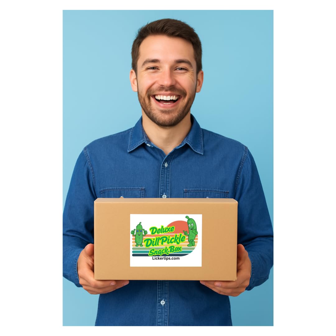 Dill Pickle Gift Box – Pickles Snack Box with Candy, Whole Pickle, Lip Balm & More – Pickle Gifts for Men, Women, Teens