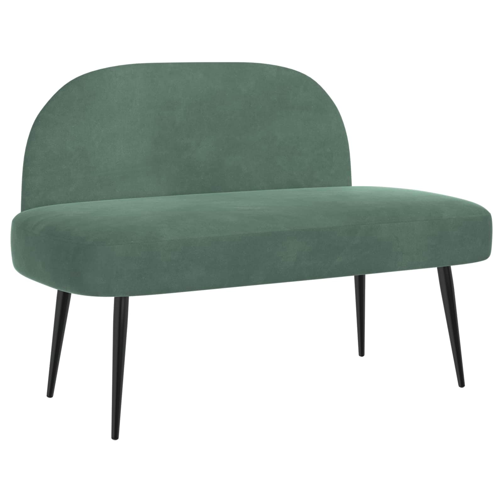 vidaXL Panchina imbottita con schienale verde mare 110 x 60 x 76 cm, Panchina in velluto moderno, comoda con imbottitura, pratica e minimalista per il tuo salotto