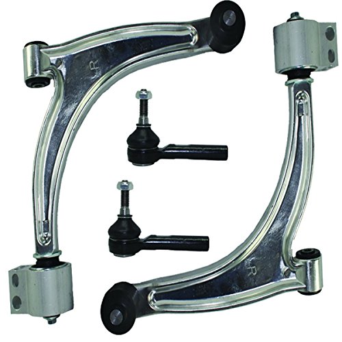 Detroit Axle - Front Lower Control Arm Replacement for Chevy Malibu, Pontiac G6, Saturn Aura, w/Ball Joint Assembly, Tie Rods - 4pc Set