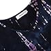 Sixother Womens Tie Dye Tunics Long Sleeve Hankerchief Hemline Tops Fall Shirts Blue Purple