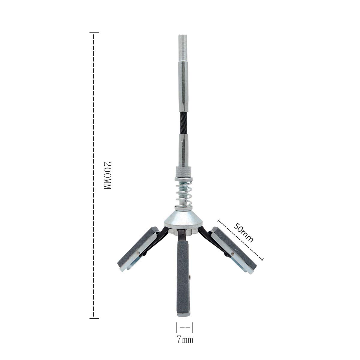 Riloer Strumento per levigatura del cilindro del motore dell'automobile, cilindro del freno, albero flessibile, 3 artigli, strumenti per la macinazione della pietra regolabile, per tosaerba, motore