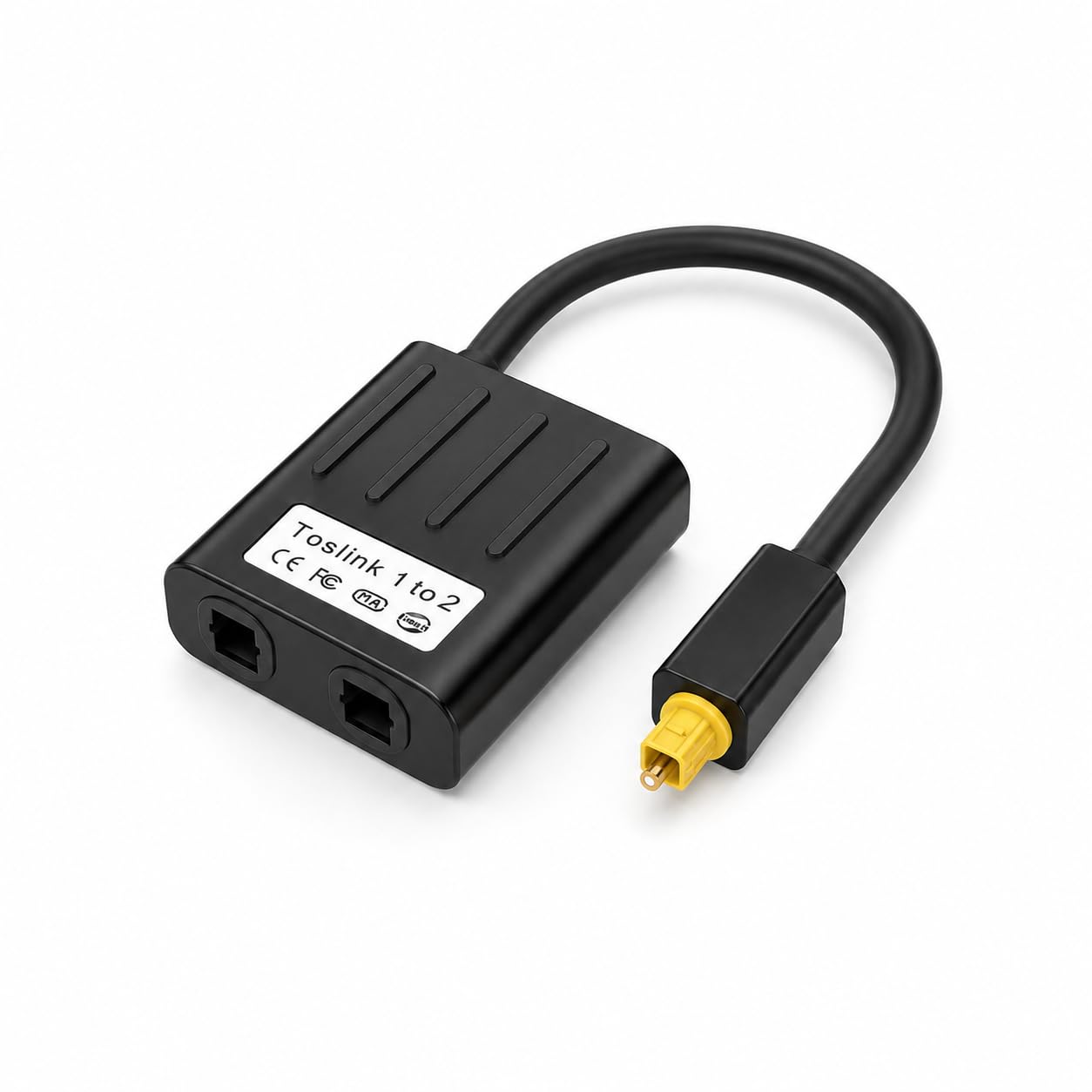 Glasfaser-Splitter, Toslink-Splitterkabel 1 auf 2 Ausgänge, 0,25 m, SPDIF-Splitter-Adapter, digital, Verdoppler mit vergoldeten Anschlüssen, für TV, DVD, Tonverstärker, Heimkino
