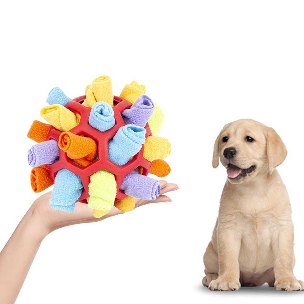 Jiahuade Palla da Fiuto per Cani,Sniffing Ball per Cani,Palla da Sniffing Mat Interattivi,Gioco Sfera Puzzle cani,Tappeto da Fiuto,Giocattolo Puzzle