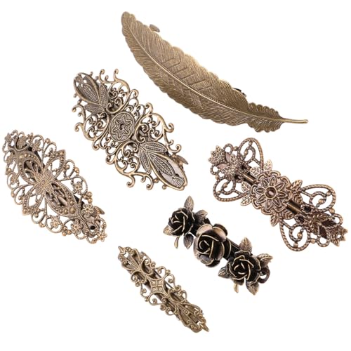 Horquillas vintage de cobre estilo europeo PRETYZOOM para mujer adornos de pelo para bodas