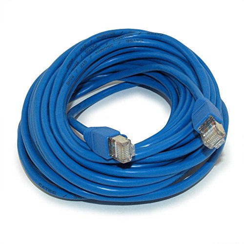 Cable Ethernet Cat5E 10.67 m con RJ45 blindado azul miniatura 1