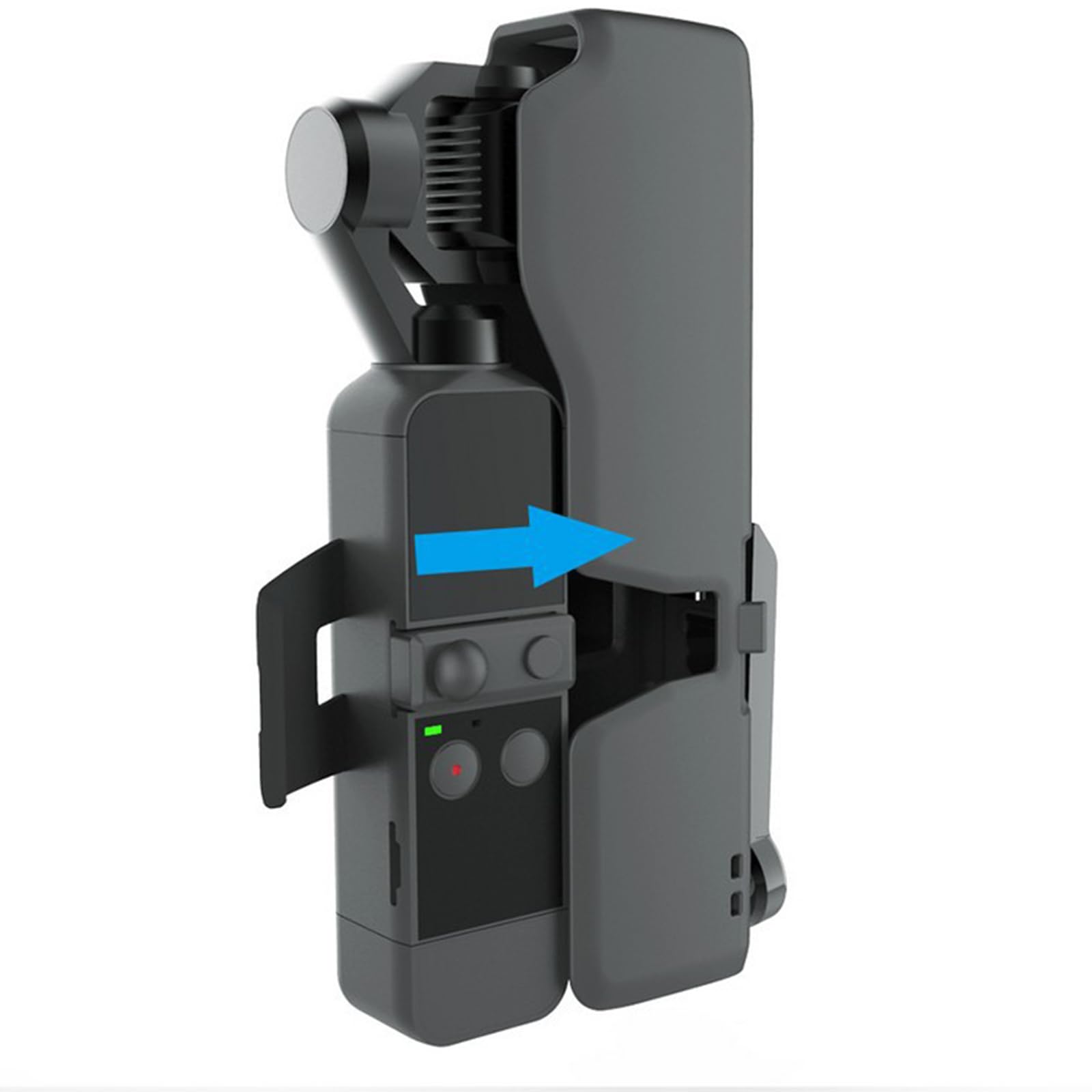 SHEAWA Pokrowiec ochronny pokrowiec zewnętrzny futerał ochronny na zarysowania etui z paskiem do DJI Pocket 2, Czarny, przenośność