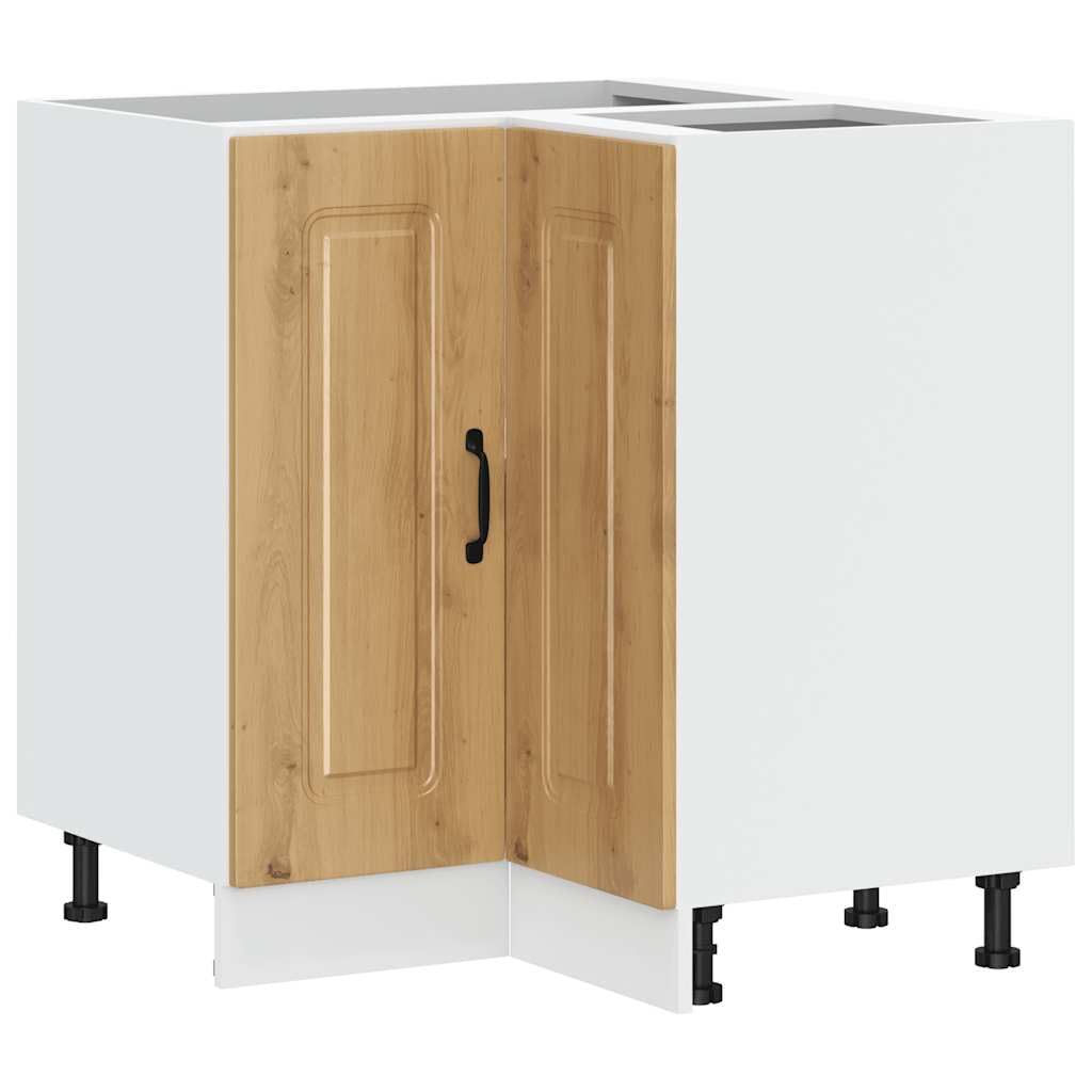 Meuble d'angle de cuisine vidaXL Kalmar chêne artisanal pour aménagement intérieur