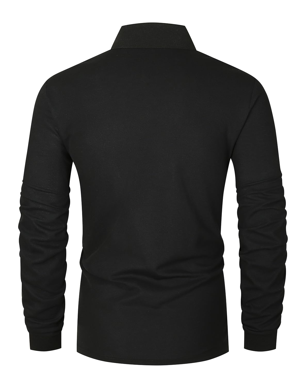 KUNJLELP 100% Cotone Polo da Uomo Manica Lunga Ricamo di Giraffa Maglietta Uniformi Polo da Lavoro per l'autunno e l'inverno