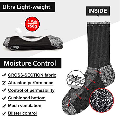 Busy Socks Cushioned Crew Sport Socks for Men Women, Recycled Lightweight Moisture Wicking Athletic Cycling Socks 4 pack3