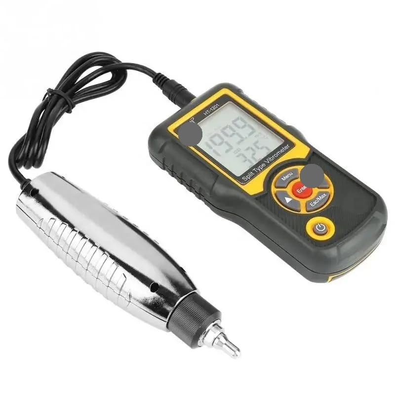 Analizador de vibraciones portátil HT-1201 con pantalla LCD, medidor vibración digital 0,1 a 199,9 m/s
