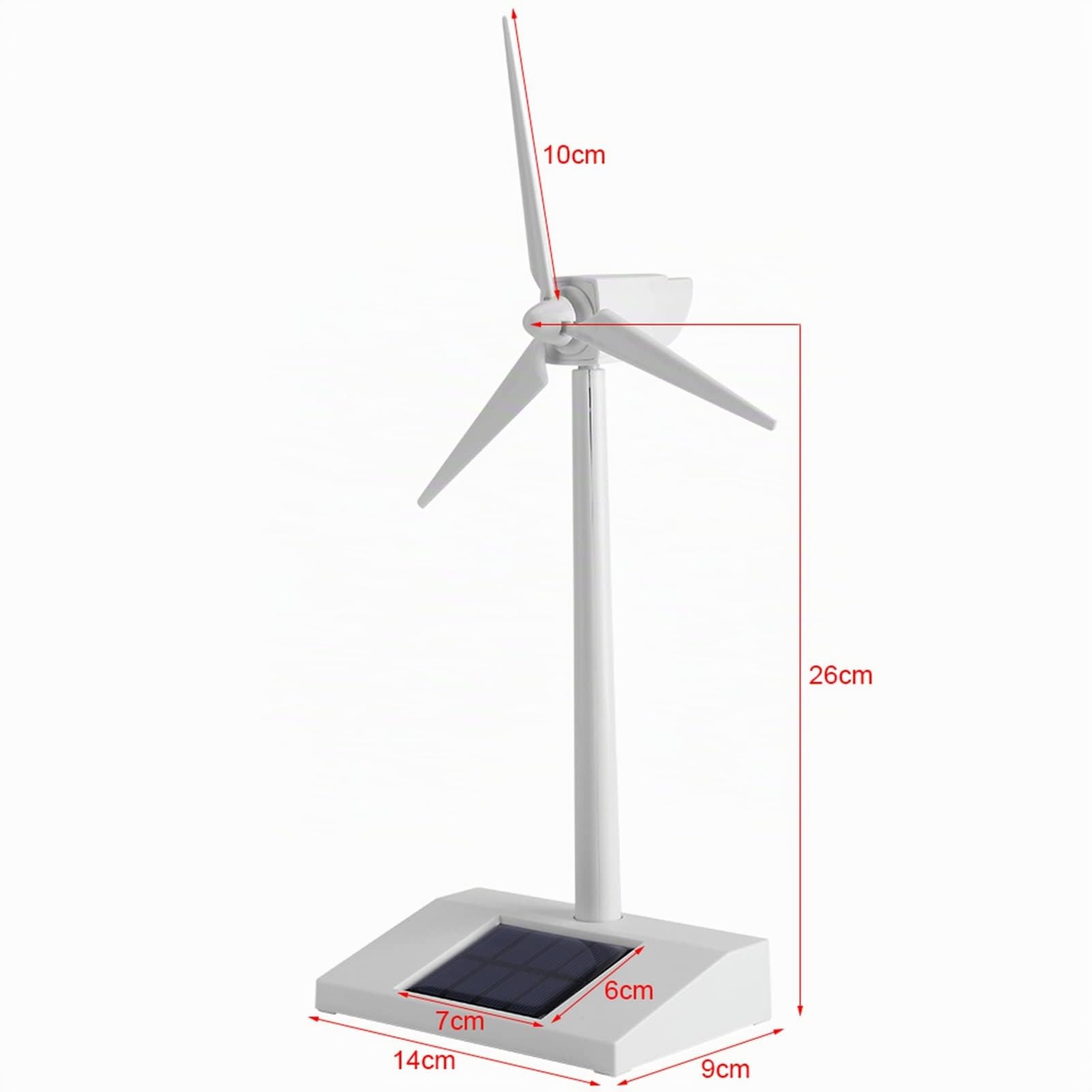 Moulin à Vent, Mini Moulin à Vent à énergie Solaire Jouet modèle de Turbine, Outil d'enseignement des Sciences des moulins à Vent solaires de Bureau