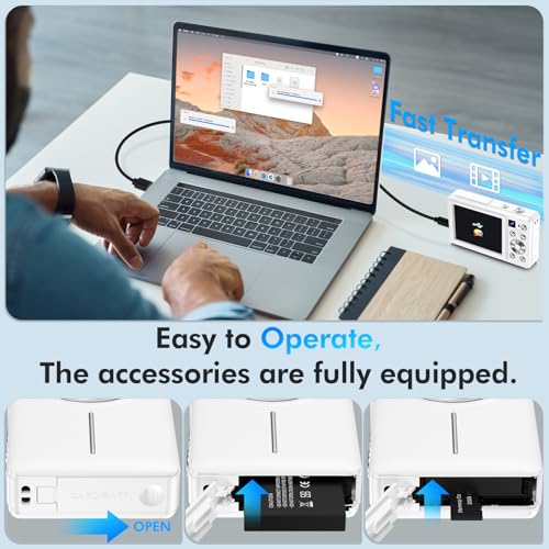 Foto de Cámara digital 4K, cámara de enfoque automático de 64 MP con doble lente, zoom digital 16X, cámara compacta de disparo de punto de viaje para adolescentes principiantes, antivibración, 2 baterías (imagen 8)