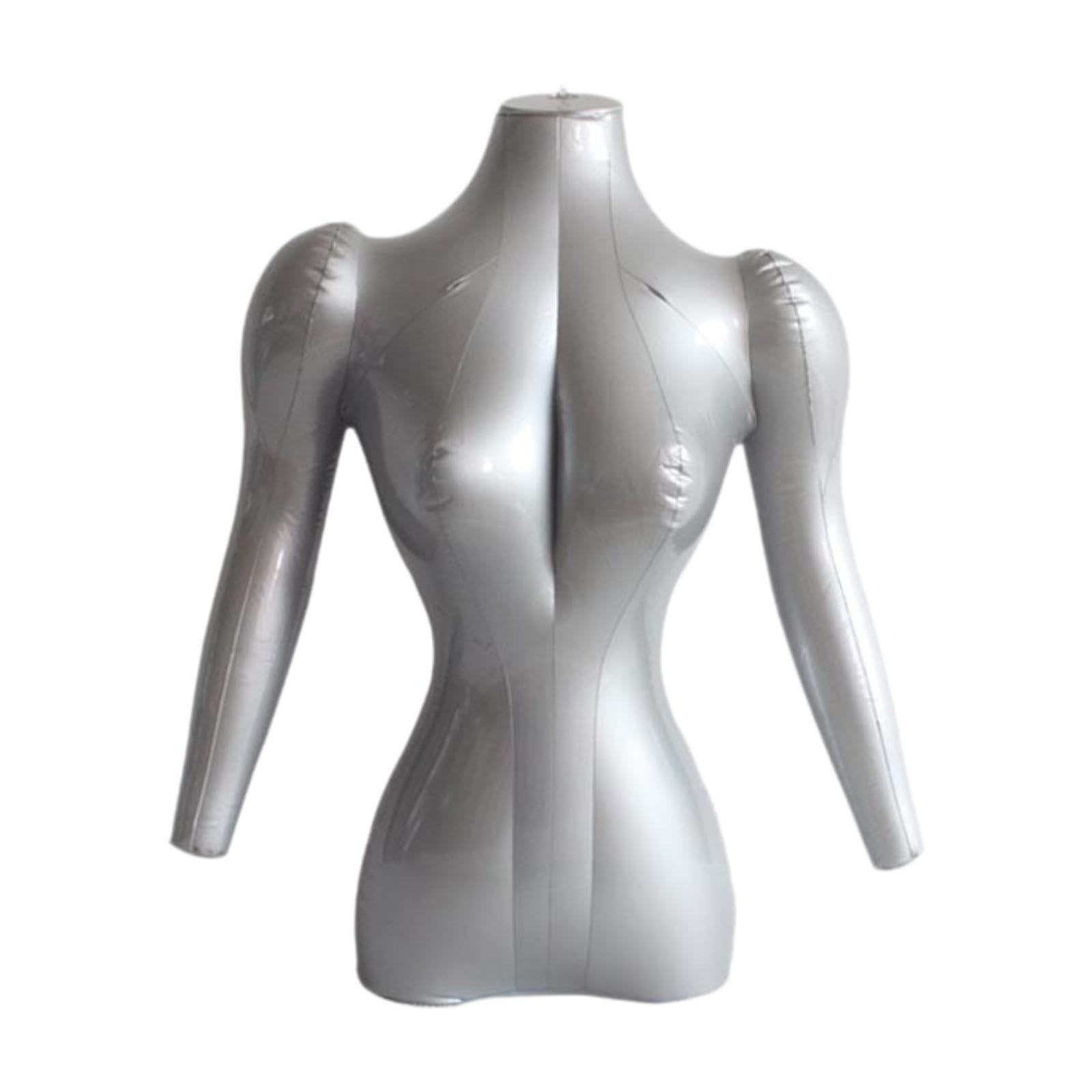 Aufblasbare Halb Torso Shirt Form, Präsentationsmodell, Geschenk, Multifunktionale Bekleidungspräsentationsrequisiten für Schals Und Bademode, Frauen mit Hand