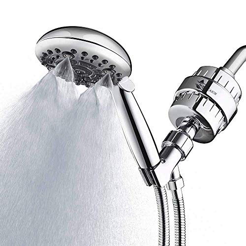Aqua Earth 15 Stage Shower Filter With Vitamin C Shower Filters For Hard Water Unique Coconut Shell Activated Carbon Technology | Best Removes Chlorine Fluoride Heavy Metals & Other Sediments #TOP7