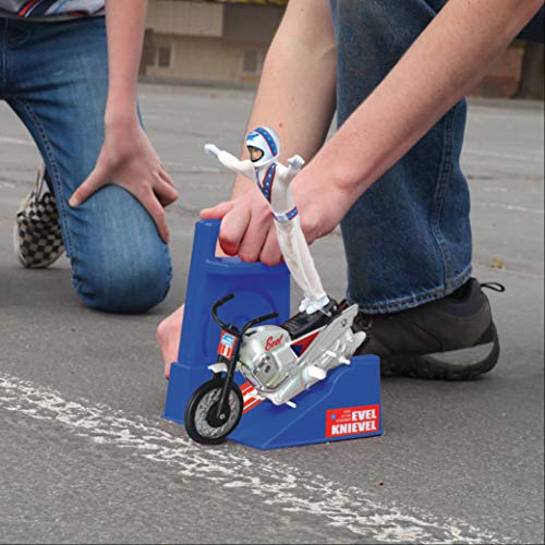 Z Wind Ups Evel Knievel Stunt Cycle - Trail Bike Edition/White - The Ultimate Wind-Up Toy for Daredevil Adventures