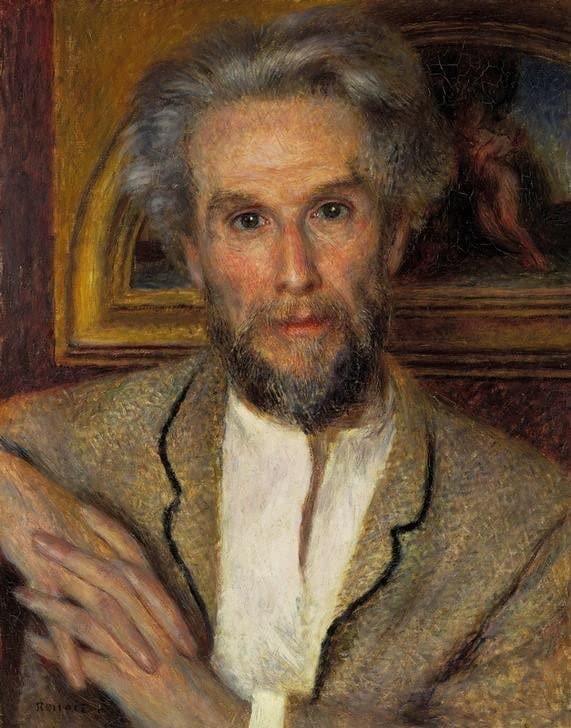 Poster Portrait de Chocquet par Renoir impression sur toile salon 60x90cm