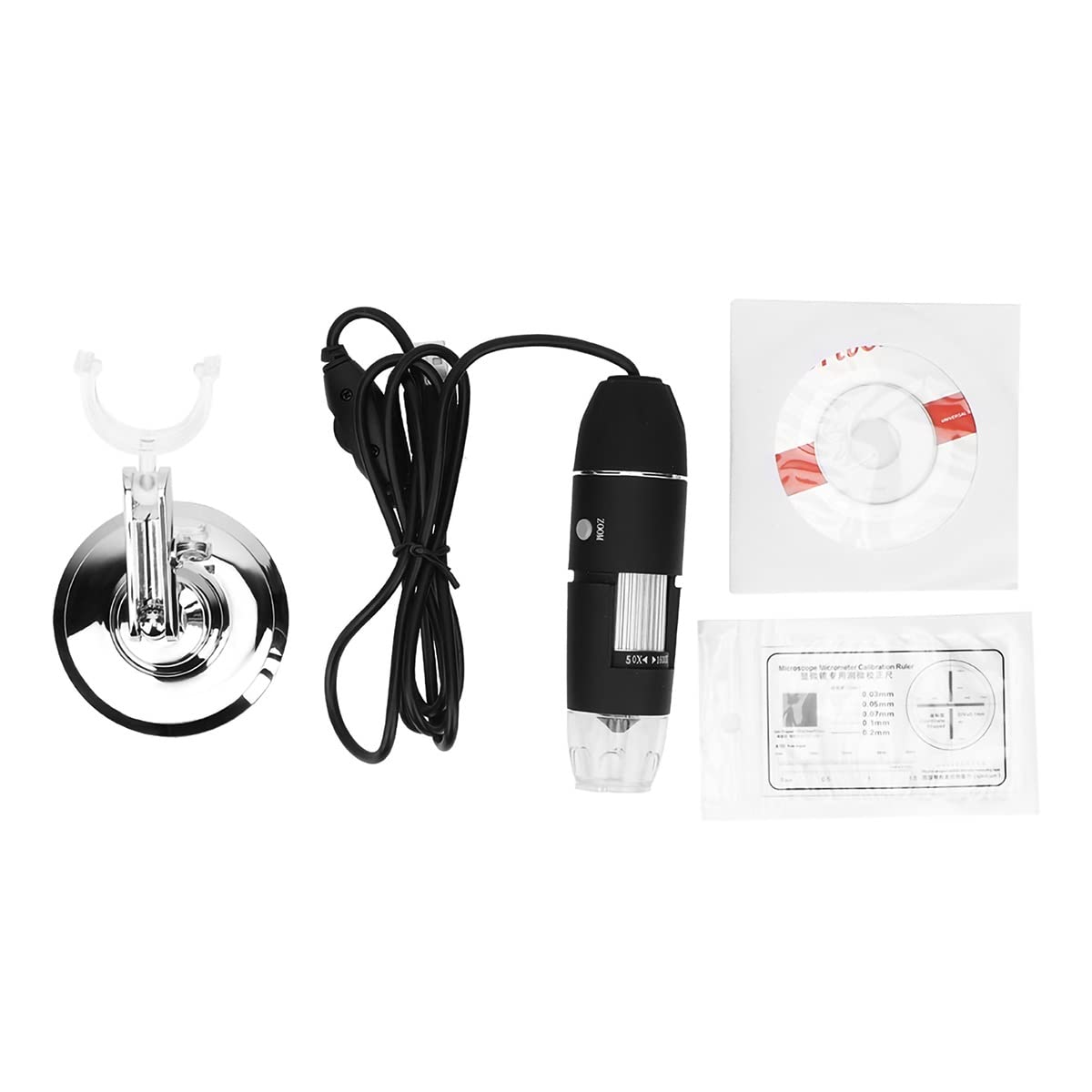 Loupe numérique 8 LED zoom 1600X avec support pour lames de microscope