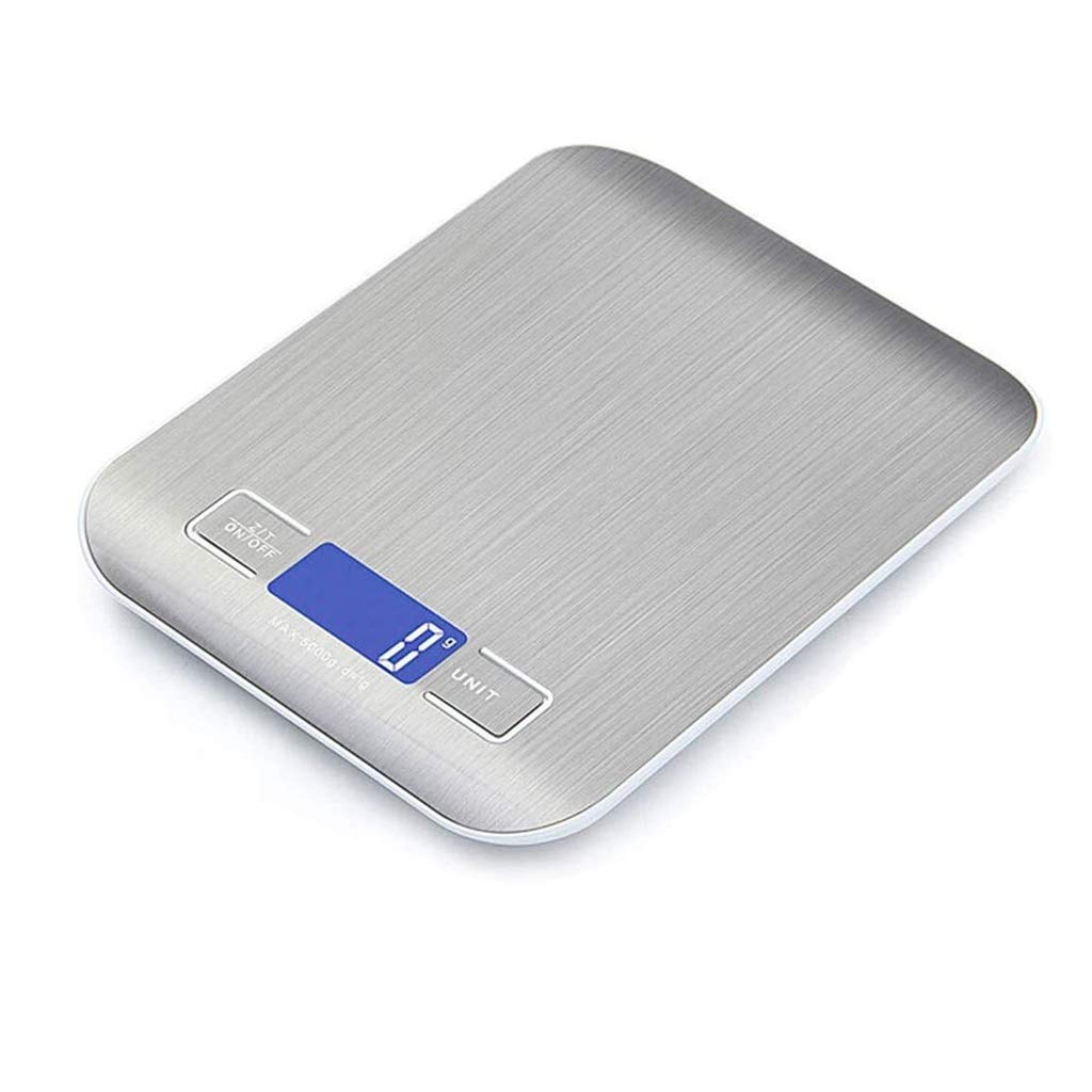 MRKU Básculas de Cocina Digitales, básculas de Cocina de Acero Inoxidable, báscula electrónica para Alimentos, Cocina y repostería casera, Sistema métrico en Gramos e Imperial