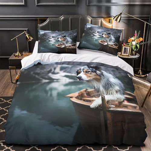 Linge de lit super doux léger motif 3D chien 135x200 - 2