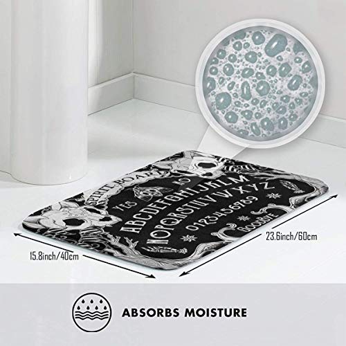 Niyoung DDSLJOIOFJK0912-#U277J9TGMN6N0RLE Kitchen Rug Cat Skull Head Witch Board Black Gothic Carpet Multipurpose Standing Mat Non Slip Bath Rugs For Living Room, Bedroom, Bathroom Washable Floor Mat 16 Inch X 24 Inch Rug thumb #2