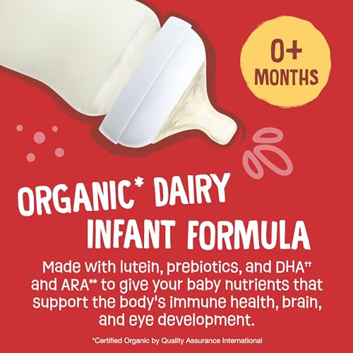 Image of Earth's Best Organic Baby Formula for Babies 0-12 Months, Powdered Dairy Infant Formula with Iron, Omega-3 DHA, and Omega-6 ARA, 32 oz Formula Container