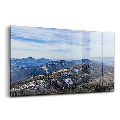 Verre d'art moderne 140x70cm Wallfluent, œuvre murale innovante