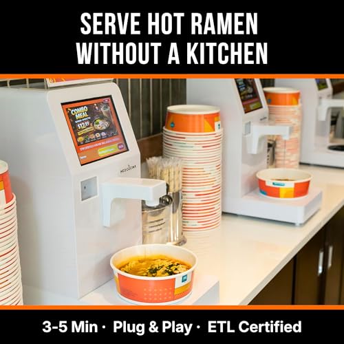 Image of Commercial Self-Serve Ramen Cooker, Instant Ramen Cooking Machine, 8 Touchscreen, One-Tap & QR Cooking, Cloud Menu Updates, ETL Certified for Boba Shops, Convenience Stores & Grocery Stores