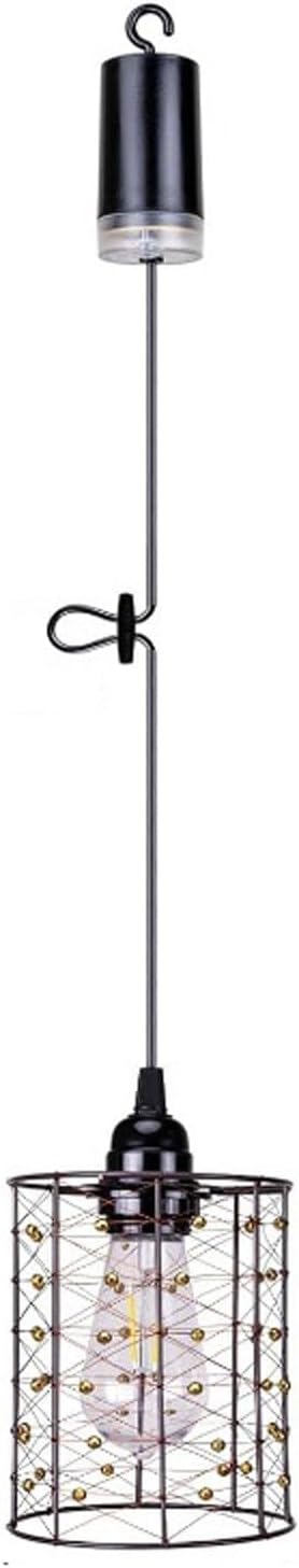 Outdoor Retro Hollow Pendant Light, American Adjustable Classic Hanging Lamp, Industrial Iron Lantern for Living Room, Dining Room, Garden, Courtyard, Gazebo, Countryside, Patio Decor