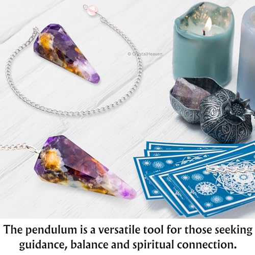 Image of Dreamy Amethyst Pendulum Dowsing Tool - Natural Crystal Pendulum for Spiritual Guidance - Premium Dowser Pendulum for Accurate Divination and Energy Healing - Perfect for Energy Healing