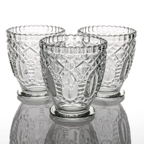 Richland Royal Textured Glass Votive Holder Grande Clear Set of 6