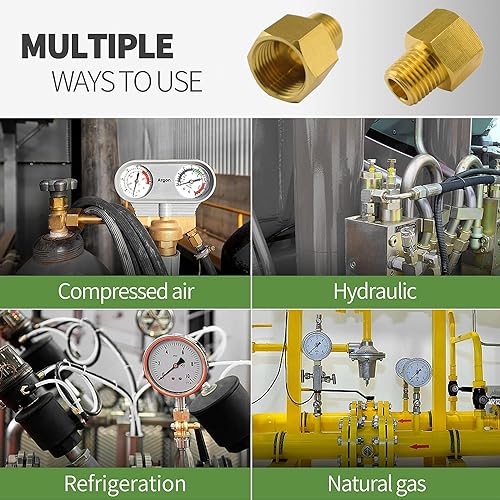 Zese BRASS-FITTING Pipe Fitting, Zese 3/4-Inch Npt Female Thread Pipe X 1/2-Inch Npt Male Thread Pipe Reducer Adapter Faucet Hose Connector thumb #6