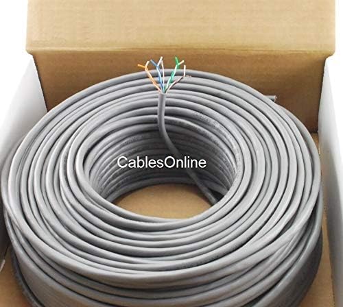 CablesOnline 250ft CAT5e RJ45 350mhz UTP Solid Ethernet Cable Spool (U-B250)