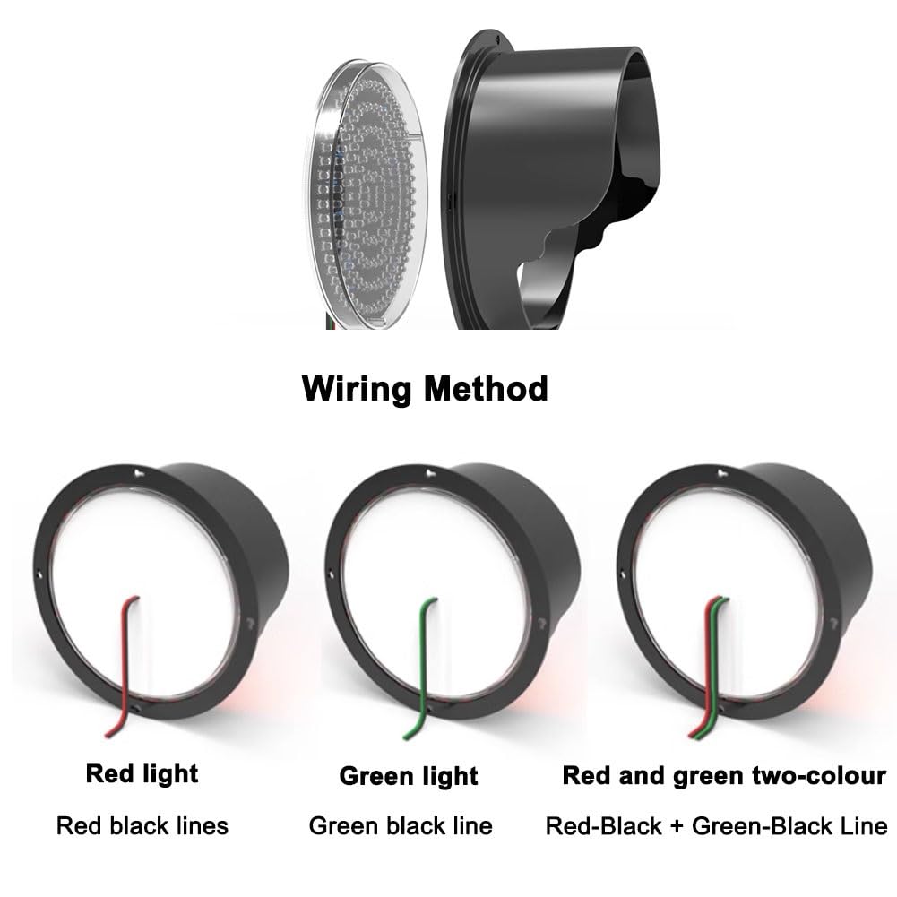 Semáforo LED de 220 V, señal Industrial roja, Verde y Amarilla de 200 mm, indicador de autolavado, Lente Transparente, Control Remoto (Rojo, 12 V)